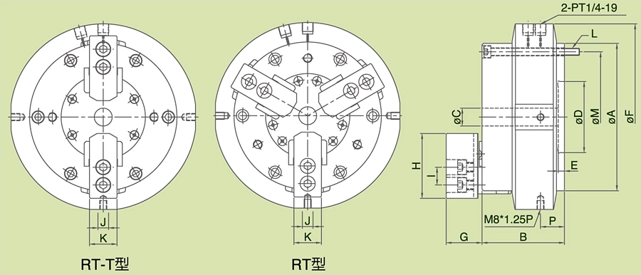 RTロータリーエアチャック治具（断続動作）